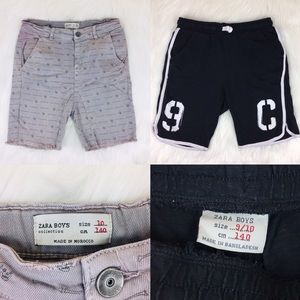 Zara Boys 2 Shorts Bundle Black & Gray Size 9/10